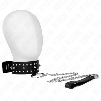 Necklace With Leash 65 CM With Silver Studs Model 1 Adjustable 36-43 C - image 1