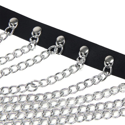 Subblime Leather Chest Harness Big Ring Chains - image 7