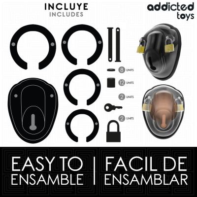 Addicted Toys Locked Keyless Restraint Penis Cage 11.5cm - image 4