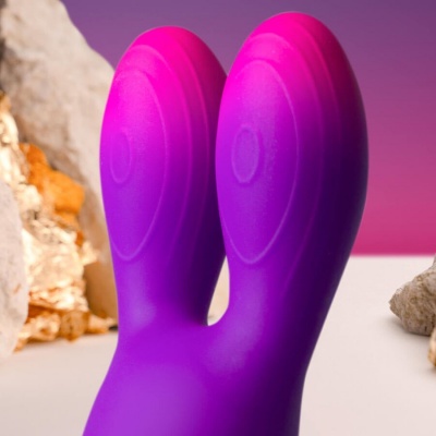 Rocks-Off Glo-Girl Bunny Purple Vibrator - image 3