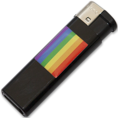 Pride Black Rechargeable Lighter