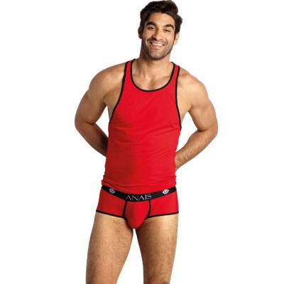 Anais Men Soul Top XL - Red & Black Trim