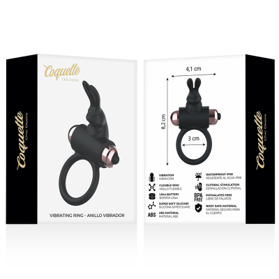 Coquette Chic Desire Vibrating Ring Black Gold - image 9