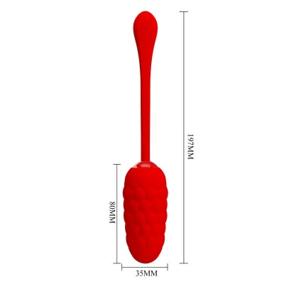 Pretty Love — Vibrating Egg With Red Rechargeable Marine Texture - image 7