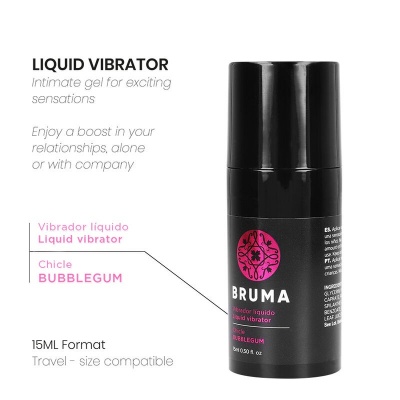 Bruma Liquid Vibrator Ultra Sliding Bubblegum 15ml - image 2