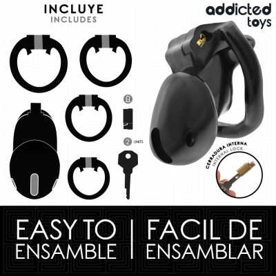 Addicted Toys Locked Mindnight Cell Penis Cage Size S - image 4