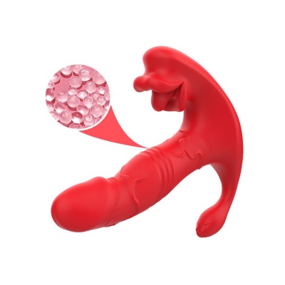 Armony Anal Vibrator Panty C and G-Spot Remote Control Red - image 6