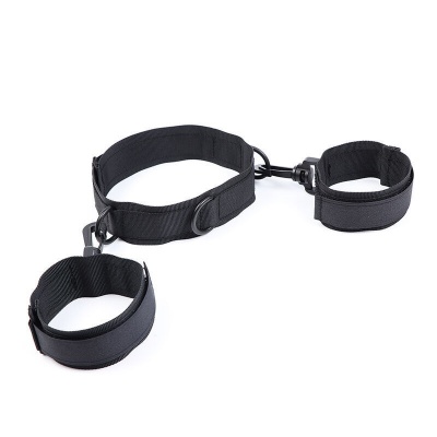 Ohmama Fetish Nylon Collar Handcuffs Set - image 1
