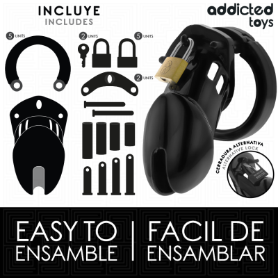 Addicted Toys Locked Obsidian Hold Penis Cage Size M - image 5