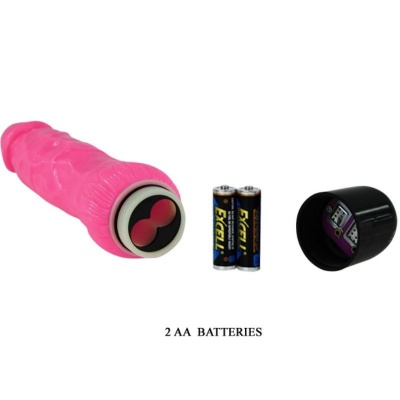 Baile Colorful Realistic Vibrator 24 cm Pink - image 3
