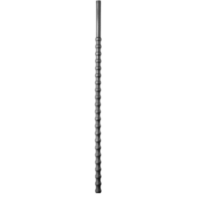 All Black 8-10mm Rippled Silicone Urethral Probe 24cm