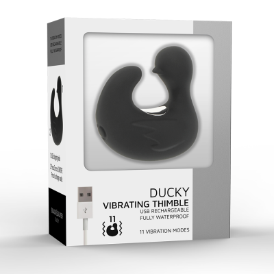 Black&Silver Ducky Mania Rechargeable Finger Vibrator - image 8
