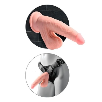 King Cock Triple Density Dildo with Testicles, 23 cm - image 4