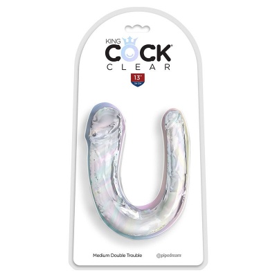 King Cock Double Trouble Double Dildo 33 CM Clear - image 2