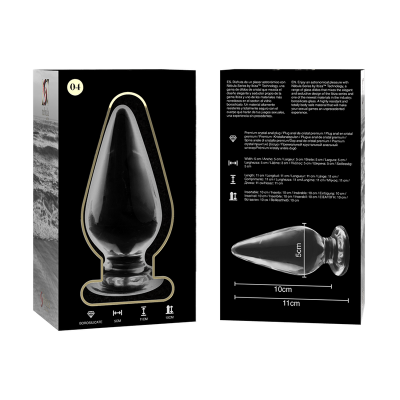 Model 4 Anal Plug Borosilicate Glass Clear 11 cm -o- 5 cm - image 6