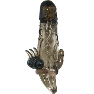 Baile Brave Man Penis Cover Black Dual Stimulation 16.5cm - image 2