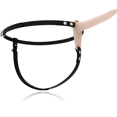 Fetish Submissive Harness Vibrator Flesh 15CM - image 3