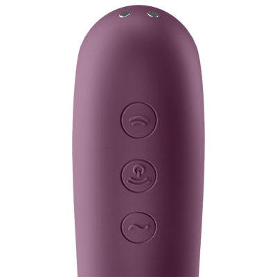 Satisfyer Dual Kiss Air Pulse Vibrator Wine Red - image 3