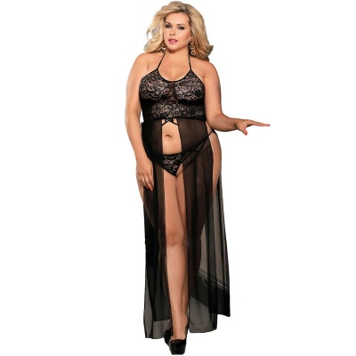 Subblime Queen Plus Dress-Top Thong Set - image 2
