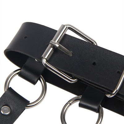Subblime Leather Chest Harness Big Ring Chains - image 6