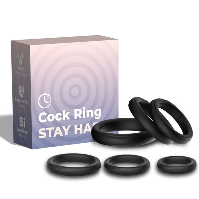 Armony Lock Rings Silicone Black