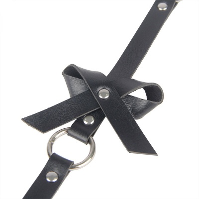Subblime Leather Chain Leg Harness Black - image 6