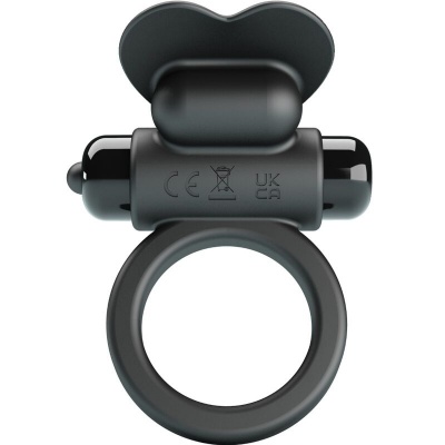 Pretty Love Debonaire Rabbit Vibrating Ring, Black