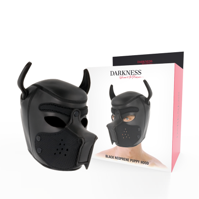 Darkness Neoprene Dog Mask Removable Muzzle L