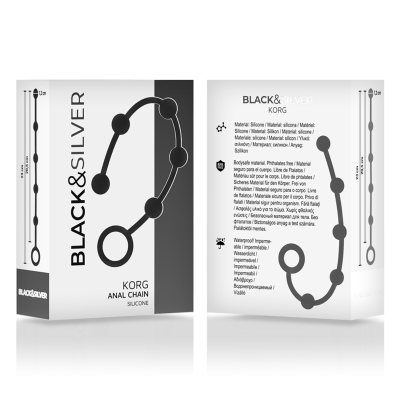 Black&Silver Korg Anal Beads 21 CM - image 4