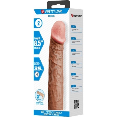 Pretty Love Derek Penis Sleeve, 7.6 cm, Mulatto - image 5