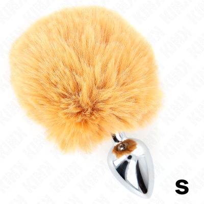 Kink Stainless Steel Plug 7x3cm Beige Rabbit Tail 8cm - image 2