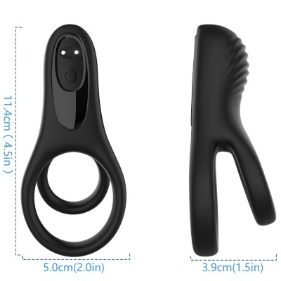 Armony Double Ring Vibrator Black