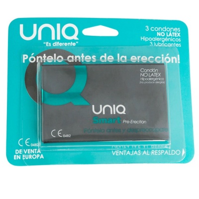 Uniq Smart Latex-Free Pre-Erection Condoms 3 Units - image 1
