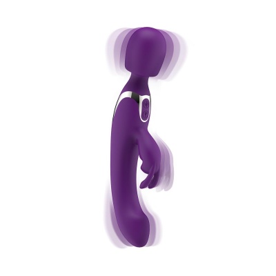 Foto van Easytoys Vibe - 2 in 1 Wand Vibrator - Paars