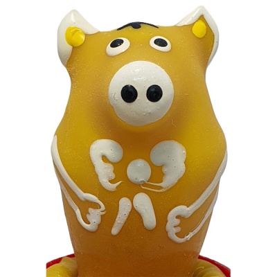 Condomerie Handpainted Pig Sitting Yellow