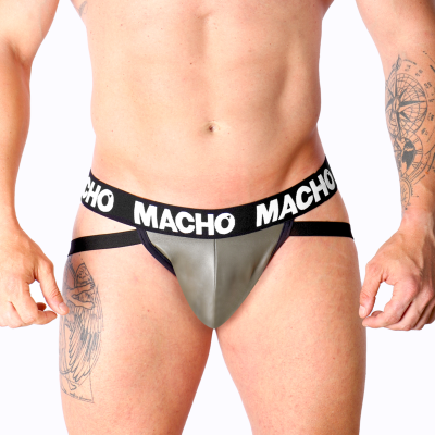 Macho MX27GR Gray Beige Leather Jock L