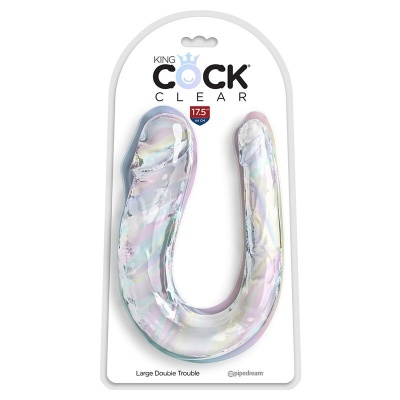 King Cock Double Trouble Double Dildo 44 CM Clear - image 2