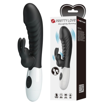 Pretty Love Naughty Bunny Rabbit Vibrator - Black - image 2