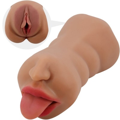 Crazy Bull Sarah Dual Channel Masturbator Mouth & Vagina - image 2