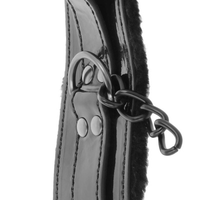 Darkness Black Leather Ankle Restraints Padlock - image 4