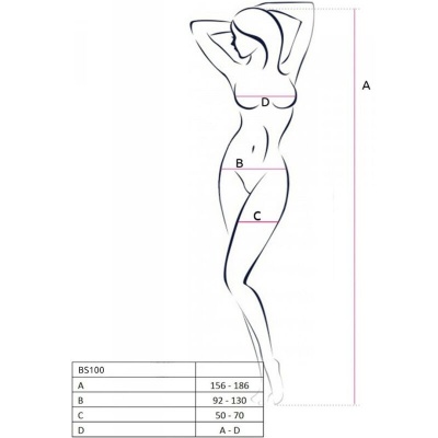 Passion BS100 Bodystocking Red One Size - image 5