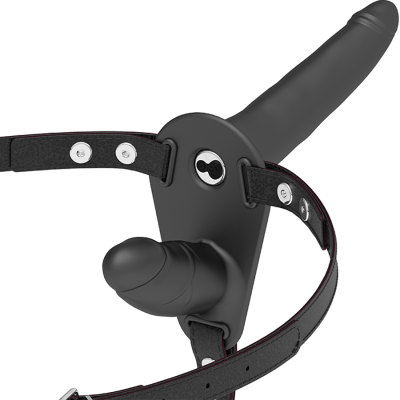 Fetish Submissive Double Penetration Black Vibrator