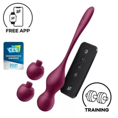 Satisfyer Love Birds Vary Wine Red Kegel Balls