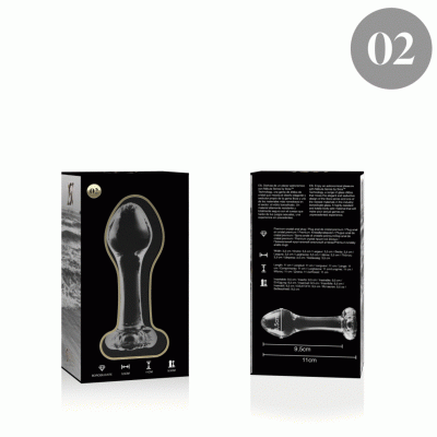Model 2 Anal Plug Borosilicate Glass Clear 11 cm -o- 3.5 cm - image 4