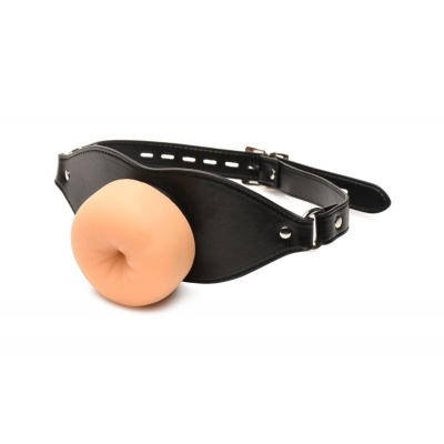 XR Brands - Ass Face Mouth Gag - Beige Foto van XR Brands - Ass Face Mouth Gag - Beige