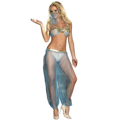 Subblime India Style Blue Lingerie Set S/M - image 2