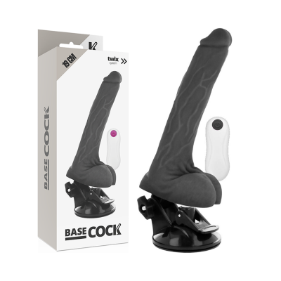 Basecock Realistic Vibrator Black 19 cm