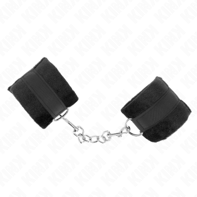 Kink Beginner Fur Hand Cuffs Black 30CM - image 3
