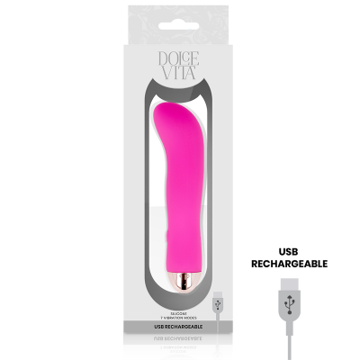 Dolce Vita Two Rechargeable Vibrator Pink 7-Speed - image 4