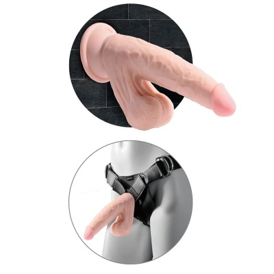 King Cock Plus 3D Dildo Swinging Balls 20.3 cm - image 5